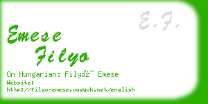 emese filyo business card